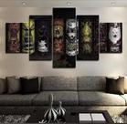 Quadro Decorativo Sala 5 Partes Game Of Thrones Animais