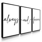 Quadro Decorativo Sala Quarto Always and Forever Moldura Quadro Decorativo Sala Quarto Always and Forever Moldura