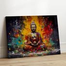 Quadro Decorativo Sala Quarto Buda Yoga Meditação Tecido Canvas