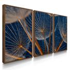 Quadro Decorativo Sala Quarto Dente De Leão Abstrato Azul