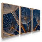 Quadro Decorativo Sala Quarto Dente De Leão Abstrato Azul