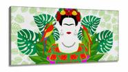 Quadro Decorativo Sala Quarto Escritório Frida Kahlo em Tecido Canvas 130x60