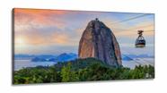 Quadro Decorativo Sala Quarto Escritório Teleférico Pão de açucar em Tecido Canvas 130x60