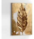 Quadro Decorativo Sala Quarto Quarto Folha Dourada Arte Tecido Canvas