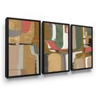 Quadro Decorativo Sala Textura Gesso Moldura
