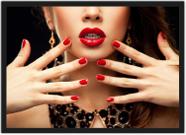 Quadro Decorativo Salão De Beleza Cabeleireiros Manicure Decorações Com Moldura