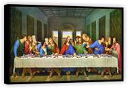 Quadro Decorativo Santa Ceia Apóstolos Religioso Tela Canvas Premium
