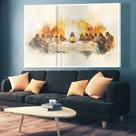 Quadro decorativo santa ceia aquarela Quadro decorativo santa ceia aquarela