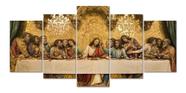 Quadro Decorativo Santa Ceia Escultura Cozinha Sala Jesus