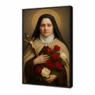 Quadro decorativo santa terezinha com moldura