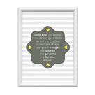 Quadro Decorativo Santo Anjo Do Senhor Listrado Amarelo 34x44cm Quadro Decorativo Santo Anjo Do Senhor Listrado Amarelo 34x44cm