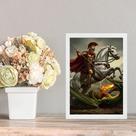 Quadro Decorativo São Jorge Valente Guerreiro 33x24cm Quadro Decorativo São Jorge Valente Guerreiro 33x24cm