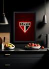 Quadro Decorativo São Paulo o verdadeiro time - Com Vidro Tamanho:21cm x 30cm (A4)