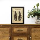 Quadro Decorativo Sapatos Masculinos Vintage 33x24cm