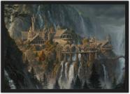 Quadro Decorativo Senhor Dos Anéis Valfenda Cinema Decorações Com Moldura G01