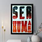 Quadro Decorativo Ser Humano 24x18cm - com vidro Quadro Decorativo Ser Humano 24x18cm - com vidro