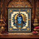 Quadro Decorativo Shiva 33x33cm Mold Preta Vidro Quadro Decorativo Shiva 33x33cm Mold Preta Vidro