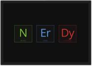 Quadro Decorativo Sigla Nerd Geek Decorações Com Moldura