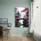 Quadro Decorativo Silêncio Em Sakura 70x50cm Mold Branca