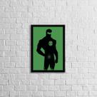 Quadro Decorativo Silhueta Lanterna Verde 24x18cm Quadro Decorativo Silhueta Lanterna Verde 24x18cm