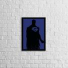 Quadro Decorativo Silhueta Super Man 24x18cm - com vidro Quadro Decorativo Silhueta Super Man 24x18cm - com vidro