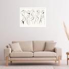 Quadro Decorativo Silhuetas Mulheres Abstrato - 50x70cm