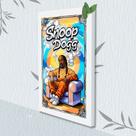 Quadro Decorativo Snoop Dogg Cartoon + Vidro 33x25 Sala