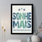 Quadro Decorativo Sonhe Mais 33x24cm Quadro Decorativo Sonhe Mais 33x24cm