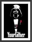 Quadro Decorativo Star Wars Darth Vader Geek Quartos Salas Decorações Com Moldura