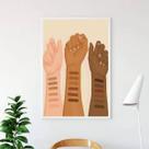 Quadro Decorativo Stop Racism 45x34cm