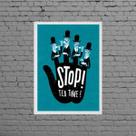 Quadro Decorativo STOP! Tea Time 45x34cm