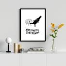 Quadro Decorativo Stop Thinking Start Drinking 33x24cm - com vidro