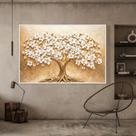 Quadro decorativo suas flores brancas Quadro decorativo suas flores brancas