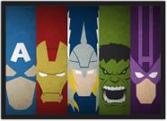 Quadro Decorativo Super Heróis Nerd Geek Decorações Com Moldura G8