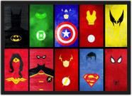 Quadro Decorativo Super Heróis Nerd Geek Decorações Com Moldura G9