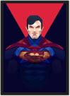 Quadro Decorativo Superman Heróis Geek Decorações Com Moldura G05