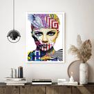 Quadro Decorativo Surrealismo Formas Mulher - 70x50cm Quadro Decorativo Surrealismo Formas Mulher - 70x50cm