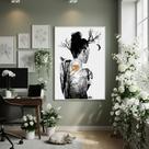 Quadro Decorativo Sussurro Da Floresta 70x50cm Mold Preta