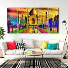 Quadro Decorativo Taj Mahal em tecido 140x65