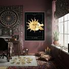 Quadro Decorativo Tarot Sol E Lua 70x50cm Mold Branca Quadro Decorativo Tarot Sol E Lua 70x50cm Mold Branca