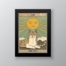 Quadro Decorativo Tarot Sol Gato 24x18cm - Vidro