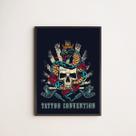 Quadro Decorativo Tatoo Convention 33x24cm - com vidro