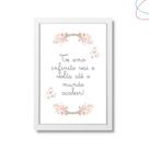 Quadro Decorativo - Te amo infinito vai e volta Aquarela