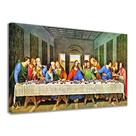Quadro Decorativo Tela Santa Ceia Sala Quarto Escritório Cozinha Tecido Canvas 55x90cm