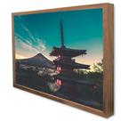 Quadro Decorativo Templo Monte Fuji em Moldura Caixa