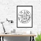Quadro Decorativo Tetragrammaton Pentagrama Esotérico com Moldura E Acetato Tamanho A3