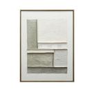 Quadro decorativo textura abstratamoldura madeira 80x60cm