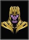 Quadro Decorativo Thanos Nerd Geek Super Heróis Decorações Com Moldura G02