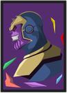 Quadro Decorativo Thanos Nerd Geek Super Heróis Decorações Com Moldura G04