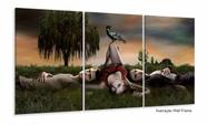 Quadro Decorativo The Vampire Diares Com Tela Em Tecido 120x60 3 peças Quadro Decorativo The Vampire Diares Com Tela Em Tecido 120x60 3 peças